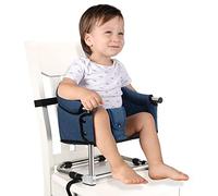 Toogel Rehausseur de Chaise Bébé, Siège d'Appoint pour Enfant de 6-36 Mois, Chaise Haute Portable Pliante avec Harnais de Sécurité,3 Hauteurs, Chaise Repas Bébé avec Sac de Voyage (Bleu)