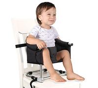 Toogel Rehausseur de Chaise Bébé, Siège d'Appoint pour Enfant de 6-36 Mois, Chaise Haute Portable Pliante avec Harnais de Sécurité,3 Hauteurs, Chaise Repas Bébé avec Sac de Voyage (Noir)