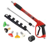 Tool Daily Pistolet Long pour Nettoyeur Haute Pression avec Adaptateur pour Karcher K2 K3 K4 K5 K6 K7, Lance de Rechange, Baguette d'Extension, 5 Embouts de Buse, Raccord M22 14 mm, 1 Mètre, 350 bar