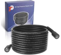 Tool Daily Tuyau Haute Pression 7,5 m x 1/4", Raccord M22 14 mm, 250 bar | Flexible de Remplacement pour Nettoyeur Haute Pression, Anti-Vrille, Compatible avec la Plupart des Marques, Noir
