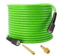Tool Daily Tuyau pour Nettoyeur Haute Pression 15M x 1/4" avec Adaptateur pour Karcher K2, K3, K4, K5, K6, K7, Tuyau d'Extension de Lavage avec Raccords M22-14 mm, Anti-Vrille, 250 bar (3600 PSI)