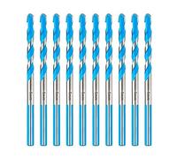 toolant Lot de 10 forets à béton et maçonnerie - 5 mm - Antichoc - Pour béton, verre, brique, plastique, ciment, carrelage, résistance industrielle - Pointe de foret en carbure de tungstène de 5 mm