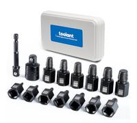 toolant Lot de 15 extracteurs de vis à percussion, extracteur de boulons et écrous, extracteur de boulons dénudés pour vis et boulons endommagés