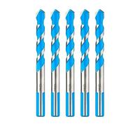 toolant Lot de 5 forets à béton et maçonnerie de 12 mm - Résistant aux chocs - Pour béton, verre, brique, plastique, ciment, carrelage, résistance industrielle - Pointe de foret en carbure de 12 mm