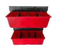 Toolbrothers RHINO Container Set Nr. 5 Paroi d'atelier avec 2 récipients pour RHINO XXL Mallette hauteur M et Organizer hauteur XL