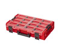 Toolbrothers Rhino One Organiseur XL 2.0 Long Bin Red Ultra HD Custom empilable 582 x 387 x 131 mm 13,5 l IP66 avec 4 incrustations et 12 séparateurs