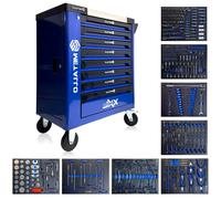 Toolcar Metallo Blue 8/8 Chariot à outils Chariot d'atelier 8 tiroirs remplis