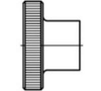 TOOLCRAFT 107569 Écrou moleté M5 DIN 466 acier 100 pc(s)