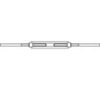 TOOLCRAFT 136604 Tendeur à vis avec 2 extrémités à souder M48 acier étamé par galvanisation DIN 1480 1 pc(s)