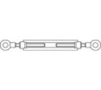 TOOLCRAFT 136611 Tendeur à vis œillet-œillet M8 acier étamé par galvanisation DIN 1480 1 pc(s)
