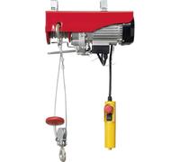 TOOLCRAFT 1553742 Palan électrique à câble Capacité de charge (avec poulie de renvoi) 600 kg Capacité de charge (sans poulie de renvoi) 300