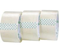 Toolcraft Ruban adhésif d'emballage 1563956 transparent 50 m x 48 mm 3 rouleaux acrylique