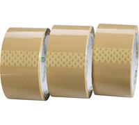 Toolcraft Ruban adhésif d'emballage 1564081 marron 50 m x 48 mm acrylique 3 rouleaux