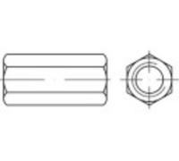 TOOLCRAFT 156801 Manchon de raccordement M24 50 mm acier étamé par galvanisation 10 pc(s)