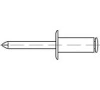 TOOLCRAFT 159887 Rivet aveugle ouvert (Ø x L) 4.8 mm x 16 mm acier acier 500 pc(s)