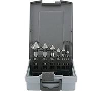 TOOLCRAFT 1614138 Jeu de fraises coniques 6 pièces 6.3 mm, 8.3 mm, 10.4 mm, 12.4 mm, 16.5 mm, 20.5 mm HSS tige cylindrique 1 pc(s)