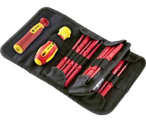 TOOLCRAFT 2236585 : Électrotechnique et microtechnique, pour électriciens, conforme à la norme VDE. Coffret de 18 lames interchangeables : fentes, lames pour travaux extérieurs