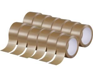 TOOLCRAFT 2xTO-10187040 Ruban adhésif d'emballage marron (L x l) 66 m x 50 mm 12 pc(s)