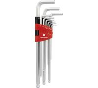 TOOLCRAFT 6 pans intérieurs Jeu de clés mâles coudées 1.5 mm, 2 mm, 2.5 mm, 3 mm, 4 mm, 5 mm, 6 mm, 8 mm, 10 mm 9 pièces