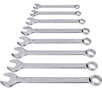 TOOLCRAFT 815082 Jeu de clés mixtes 8 pièces Ouverture de clé (métrique) 8 - 19 mm Ouverture de clé (pouces) (uniquement pour le