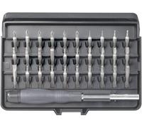 TOOLCRAFT 820935 Jeu d'embouts 31 pièces vis à fente, cruciforme Phillips, vis Pozidriv, 6 pans intérieurs, TORX® intérieur