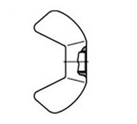 Toolcraft - 827787 écrou à Oreilles M4 Acier Galvanisé 10 Pc(s) C54464