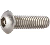 TOOLCRAFT 886975 Vis à tête plate M6 25 mm 6 pans intérieurs avec broche acier inoxydable A2 10 pc(s)