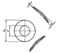 Toolcraft - A4 D137-a2 194667 Rondelle élastique Intérieur: 4.3 Mm M4 Din 137 Acier Inoxydable A2 100 Pc(s) S59894