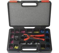 TOOLCRAFT HJ540168BC-A1A5 TO-7104990 Set doutils de sertissage 168 pièces pour connecteurs thermorétractables, pour raccords à sertir 0.5 à 8 mm² assortiment à