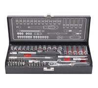 Toolcraft Jeu de clés à douille métrique 1/4 (6,3 mm) 45 pièces 826386