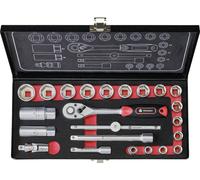 TOOLCRAFT Jeu de clés à douille métrique 3/8\ (10 mm) 23 pièces 826373