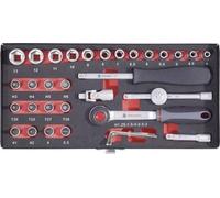 TOOLCRAFT Jeu de clés à douilles métrique 1/4" (6,3 mm) 36 pièces 826363