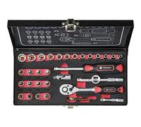 TOOLCRAFT Jeu de clés à douilles métrique 1/4" (6,3 mm) 36 pièces 826363