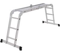 TOOLCRAFT TO-10104645 aluminium Echelle polyvalente pliable Hauteur de travail (max.): 4.3 m argent 15.7 kg