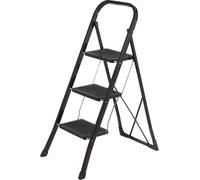 TOOLCRAFT TO-10398471 acier Marchepied pliant pliable, montage sans outils Hauteur de travail (max.): 2.7 m noir EN 14183