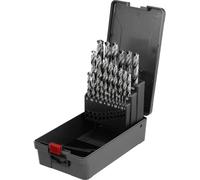 TOOLCRAFT TO-10926867 HSS-G Jeu de forets pour le métal 25 pièces Longueur totale 195 mm trempé DIN 338 tige cylindrique 1 set