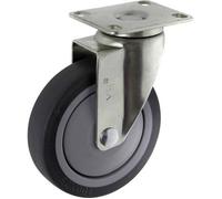 TOOLCRAFT TO-5137917 Roulette pivotante TPR 100 mm avec plaque de fixation Capacité de charge (max.): 65 kg