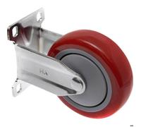 TOOLCRAFT TO-5137959 Roulette fixe PU 100 mm avec plaque de fixation Capacité de charge (max.): 125 kg