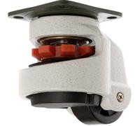 TOOLCRAFT TO-5137962 Roulette pivotante réglable 50 mm avec plaque de fixation Capacité de charge (max.): 250 kg