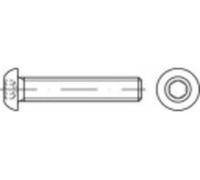 TOOLCRAFT TO-5380941 Vis à tête bombée M3 10 mm 6 pans intérieurs acier inoxydable A4 100 pc(s)