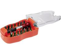 TOOLCRAFT TO-6623460 Jeu dembouts 15 pièces cruciforme Phillips, vis Pozidriv, 6 pans intérieurs, 6 pans intérieurs (TX)