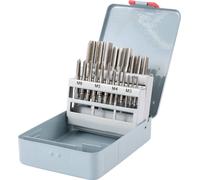 TOOLCRAFT TO-6800787 Kit de taraudage 21 pièces métrique M3, M4, M5, M6, M8, M10, M12 coupe à droite DIN 352 HSS 1 pc(s)