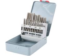 TOOLCRAFT TO-6800787 Kit de taraudage 21 pièces métrique M3, M4, M5, M6, M8, M10, M12 coupe à droite DIN 352 HSS 1 pc(s)