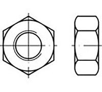 TOOLCRAFT TO-6861105 Écrou hexagonal M6 DIN 934 acier inoxydable V2A A2 100 pc(s)