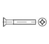 Toolcraft - To-6863112 Vis à Tête Fraisée M3 6 Mm Cruciforme Din 965 Acier Galvanisé 200 Pc(s)