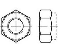 TOOLCRAFT TO-6864693 Écrou hexagonal M3 DIN 985 acier inoxydable V4A A4 100 pc(s)