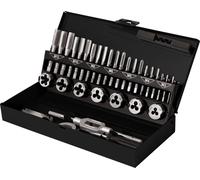 TOOLCRAFT TO-7015521 Kit de taraudage 32 pièces acier M3 x 0.50, M4 x 0.70, M5 x 0.80, M6 x 1, M8 x 1.25, M10 x 1.50, M12 x 1.75