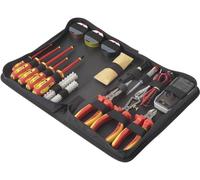 TOOLCRAFT TO-7762929 Kit d'outils d'électricien, de bricoleur en sacoche 50 pièces with Digital multimeter VOLTCRAFT VC-22
