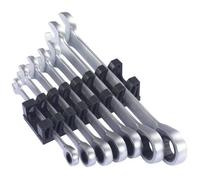 TOOLCRAFT TO-9626412 Jeu de clés à œil simples à cliquet 7 pièces Ouverture de clé (métrique) 8 - 19 mm