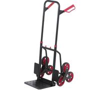 TOOLCRAFT TO-9650166 Diable monte-escalier pliable réglable en hauteur acier Charge max: 150 kg